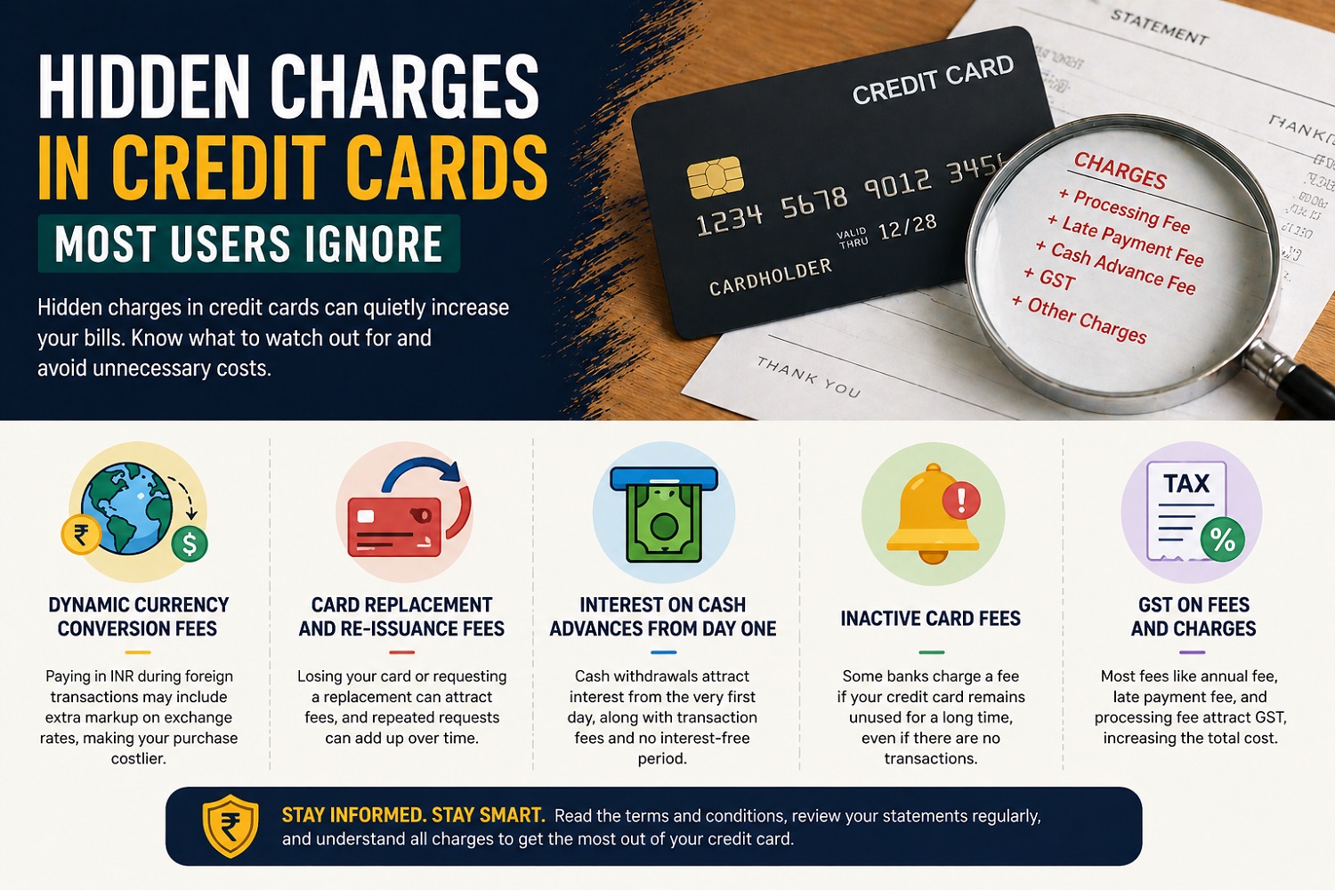 Hidden Charges in Credit Cards